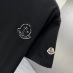 P80 MONCL* 蒙口* 2026春夏新款短袖T恤 定制纯棉字母logo 刺绣 颜色：黑色 白色 深蓝 码数：S M L XL XXL