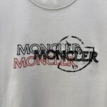 P80 MONCL* 蒙口* 2026春夏新款短袖T恤 定制纯棉字母logo 印花+刺绣 颜色：黑色 白色 深蓝 码数：S M L XL XXL