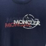 P80 MONCL* 蒙口* 2026春夏新款短袖T恤 定制纯棉字母logo 印花+刺绣 颜色：黑色 白色 深蓝 码数：S M L XL XXL
