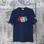 P75 MONCLE* 蒙口* 2026新款 立体厚板胶logo 短袖t恤 宽松版型男女同款 尺码 S M L XL XXL 黑色 白色 藏青色