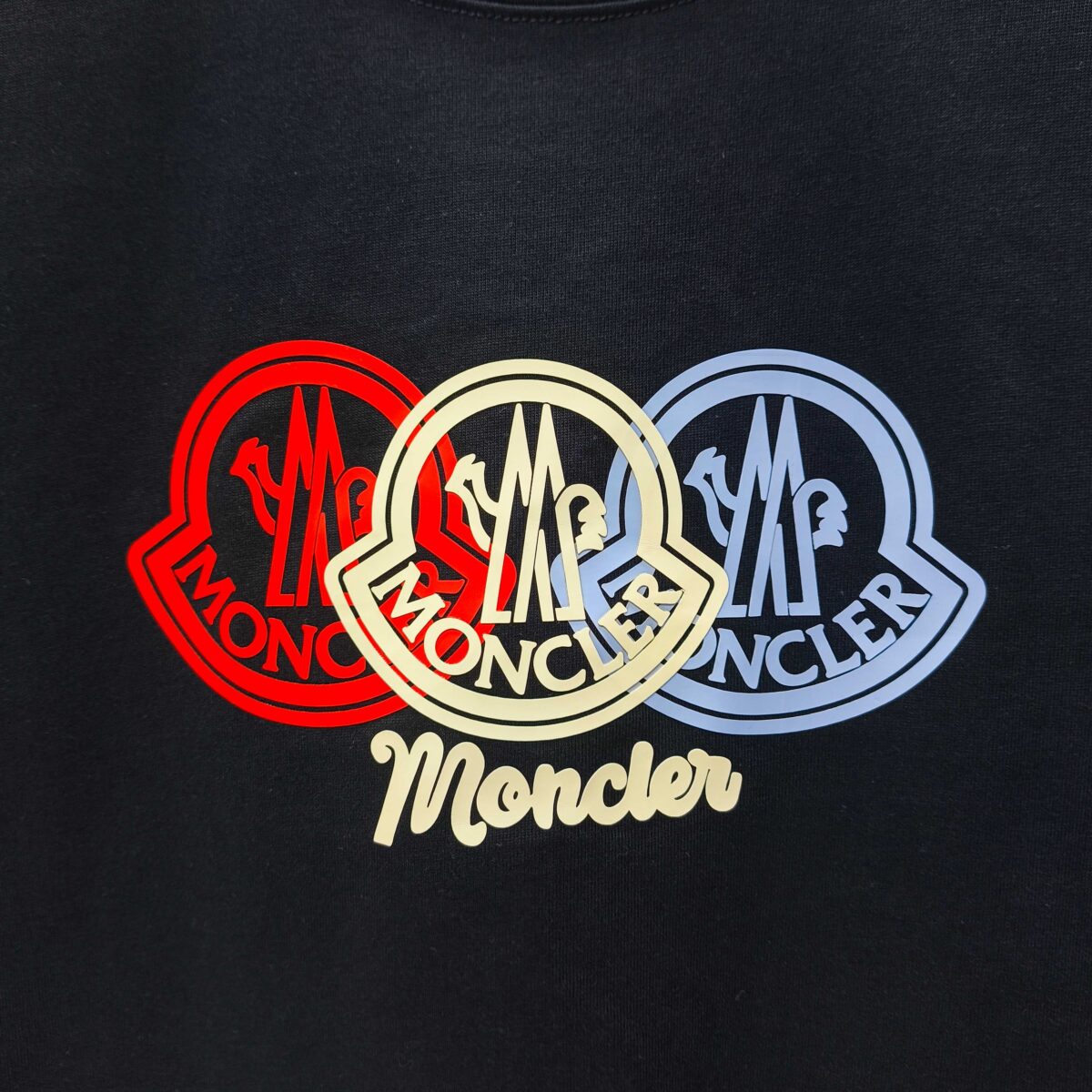 P75 MONCLE* 蒙口* 2026新款 立体厚板胶logo 短袖t恤 宽松版型男女同款 尺码 S M L XL XXL 黑色 白色 藏青色