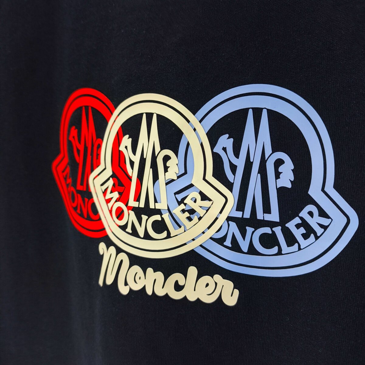 P75 MONCLE* 蒙口* 2026新款 立体厚板胶logo 短袖t恤 宽松版型男女同款 尺码 S M L XL XXL 黑色 白色 藏青色