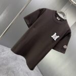 P75 MONCL* 蒙口* 2026春夏新款短袖T恤 定制纯棉字母logo 刺绣 颜色：黑色 白色 深蓝 巧色 码数：S M L XL XXL