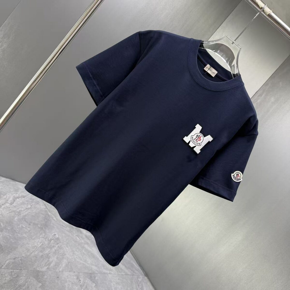 P75 MONCL* 蒙口* 2026春夏新款短袖T恤 定制纯棉字母logo 刺绣 颜色：黑色 白色 深蓝 巧色 码数：S M L XL XXL