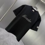 P75 MONCL* 蒙口* 2026春夏新款短袖T恤 定制纯棉字母logo 刺绣 颜色：黑色 白色 深蓝 棕色 码数：S M L XL XXL