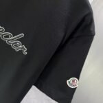 P75 MONCL* 蒙口* 2026春夏新款短袖T恤 定制纯棉字母logo 刺绣 颜色：黑色 白色 深蓝 棕色 码数：S M L XL XXL