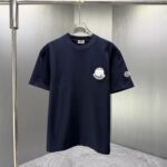 P75 MONCL* 蒙口* 2026春夏新款短袖T恤 定制纯棉字母logo 刺绣 颜色：黑色 白色 深蓝 深红 码数：S M L XL XXL