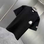 P75 MONCL* 蒙口* 2026春夏新款短袖T恤 定制纯棉字母logo 刺绣 颜色：黑色 白色 深蓝 深红 码数：S M L XL XXL
