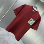 P75 MONCL* 蒙口* 2026春夏新款短袖T恤 定制纯棉字母logo 刺绣 颜色：黑色 白色 深蓝 深红 码数：S M L XL XXL