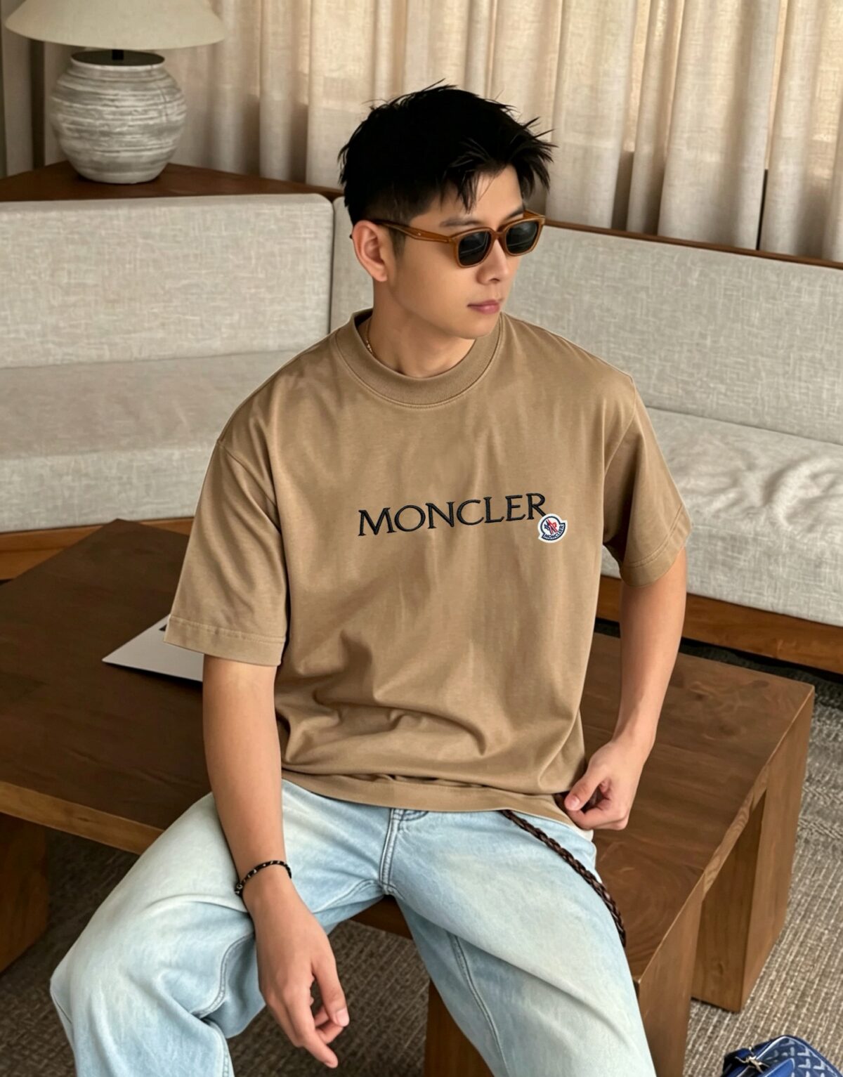 weigou_227275_6_35cc72ef4d P75 moncle~ 蒙口logo刺绣字母徽章 《区别通货面料》7a抗菌短袖tee 负离子上身十分舒适,男女同款半袖,落肩宽松版型 颜色: 黑色 白色 咖啡色 尺码:S(90-130斤) M(125-150斤) L(135-165斤) XL(160-190斤) XXL(185-220斤)