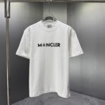 P75 MONCL* 蒙口* 2026春夏新款短袖T恤 定制纯棉字母logo 植绒+章仔 颜色：黑色 白色 深蓝 棕色 码数：S M L XL XXL