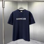 P75 MONCL* 蒙口* 2026春夏新款短袖T恤 定制纯棉字母logo 植绒+章仔 颜色：黑色 白色 深蓝 棕色 码数：S M L XL XXL