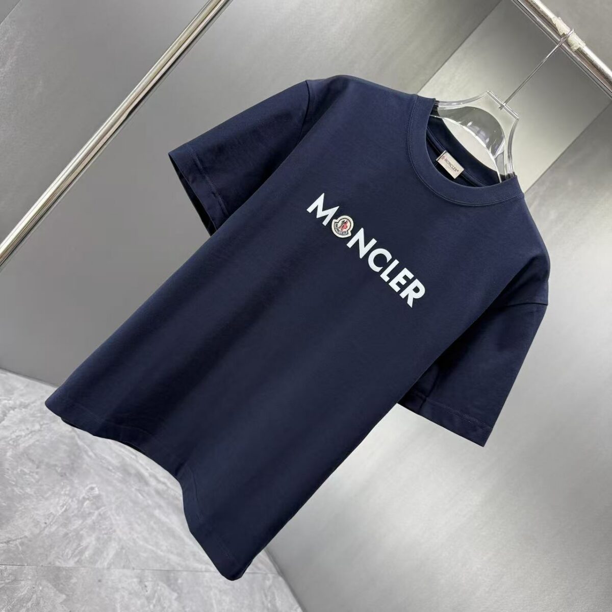 P75 MONCL* 蒙口* 2026春夏新款短袖T恤 定制纯棉字母logo 植绒+章仔 颜色：黑色 白色 深蓝 棕色 码数：S M L XL XXL