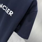 P75 MONCL* 蒙口* 2026春夏新款短袖T恤 定制纯棉字母logo 植绒+章仔 颜色：黑色 白色 深蓝 棕色 码数：S M L XL XXL