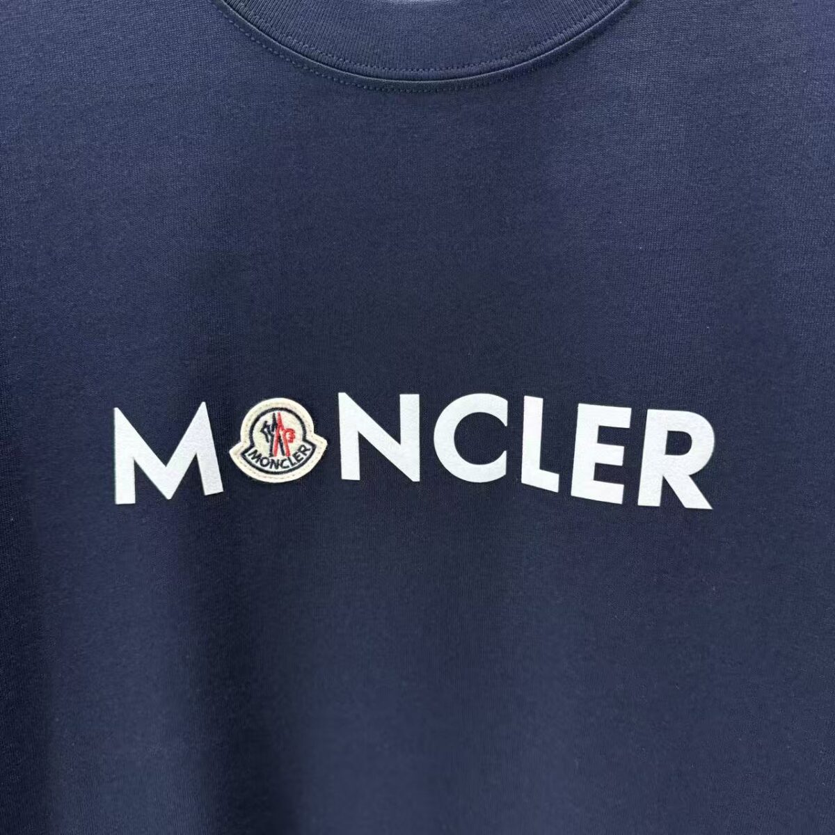 P75 MONCL* 蒙口* 2026春夏新款短袖T恤 定制纯棉字母logo 植绒+章仔 颜色：黑色 白色 深蓝 棕色 码数：S M L XL XXL