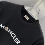 P75 MONCL* 蒙口* 2026春夏新款短袖T恤 定制纯棉字母logo 植绒+章仔 颜色：黑色 白色 深蓝 棕色 码数：S M L XL XXL