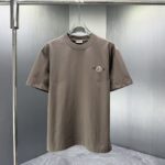 P75 MONCL* 蒙口* 2026春夏新款短袖T恤 定制纯棉字母logo 植绒+章仔 颜色：黑色 白色 深蓝 棕色 码数：S M L XL XXL