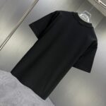 P75 MONCL* 蒙口* 2026春夏新款短袖T恤 定制纯棉字母logo 植绒+章仔 颜色：黑色 白色 深蓝 棕色 码数：S M L XL XXL
