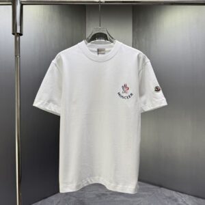 P75 MONCL* 蒙口* 2026春夏新款短袖T恤 定制纯棉字母logo 厚板 颜色：黑色 白色 深蓝 棕色 码数：S M L XL XXL