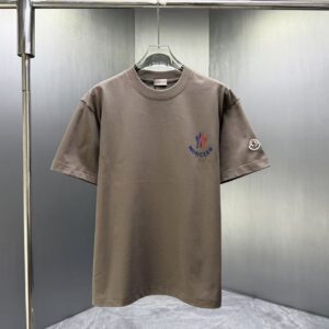 P75 MONCL* 蒙口* 2026春夏新款短袖T恤 定制纯棉字母logo 厚板 颜色：黑色 白色 深蓝 棕色 码数：S M L XL XXL