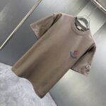 P75 MONCL* 蒙口* 2026春夏新款短袖T恤 定制纯棉字母logo 厚板 颜色：黑色 白色 深蓝 棕色 码数：S M L XL XXL