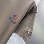P75 MONCL* 蒙口* 2026春夏新款短袖T恤 定制纯棉字母logo 厚板 颜色：黑色 白色 深蓝 棕色 码数：S M L XL XXL