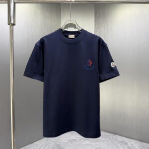 P75 MONCL* 蒙口* 2026春夏新款短袖T恤 定制纯棉字母logo 厚板 颜色：黑色 白色 深蓝 棕色 码数：S M L XL XXL