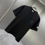 P75 MONCL* 蒙口* 2026春夏新款短袖T恤 定制纯棉字母logo 厚板 颜色：黑色 白色 深蓝 棕色 码数：S M L XL XXL