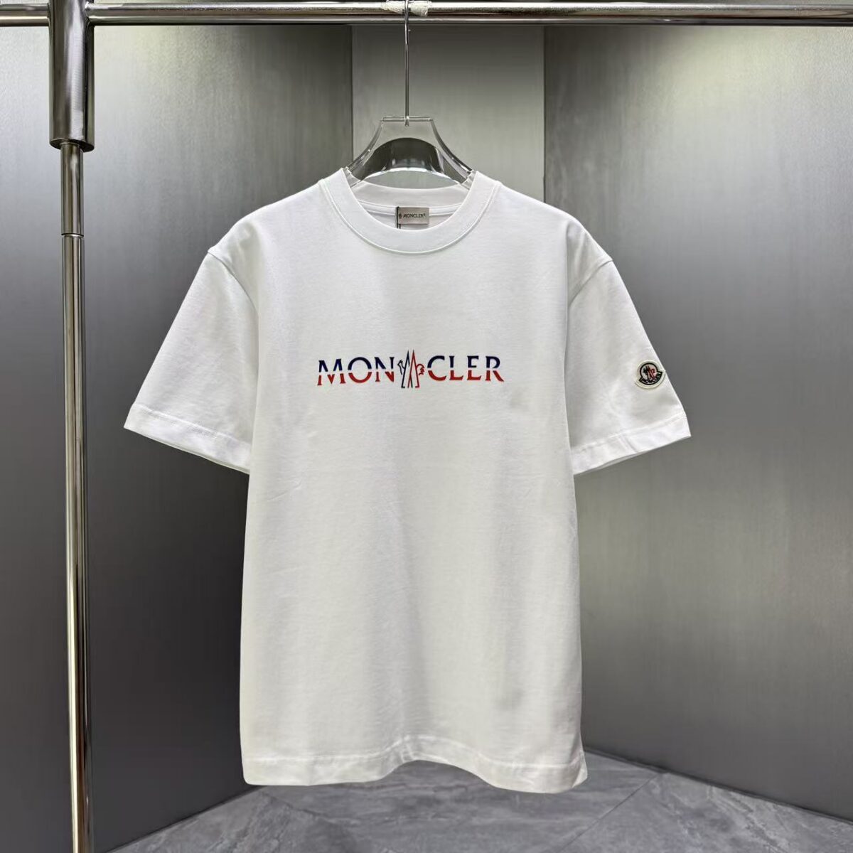 P75 MONCL* 蒙口* 2026春夏新款短袖T恤 定制纯棉字母logo 厚板 颜色：黑色 白色 深蓝 棕色 码数：S M L XL XXL