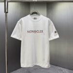 P75 MONCL* 蒙口* 2026春夏新款短袖T恤 定制纯棉字母logo 厚板 颜色：黑色 白色 深蓝 棕色 码数：S M L XL XXL