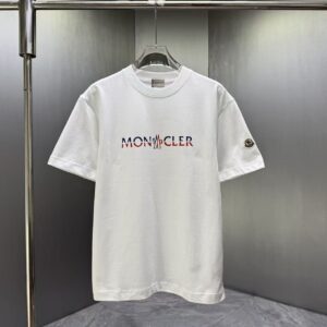 P75 MONCL* 蒙口* 2026春夏新款短袖T恤 定制纯棉字母logo 厚板 颜色：黑色 白色 深蓝 棕色 码数：S M L XL XXL