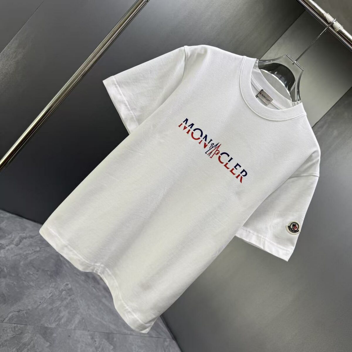 P75 MONCL* 蒙口* 2026春夏新款短袖T恤 定制纯棉字母logo 厚板 颜色：黑色 白色 深蓝 棕色 码数：S M L XL XXL
