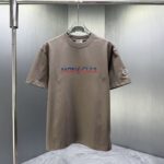 P75 MONCL* 蒙口* 2026春夏新款短袖T恤 定制纯棉字母logo 厚板 颜色：黑色 白色 深蓝 棕色 码数：S M L XL XXL