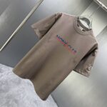 P75 MONCL* 蒙口* 2026春夏新款短袖T恤 定制纯棉字母logo 厚板 颜色：黑色 白色 深蓝 棕色 码数：S M L XL XXL