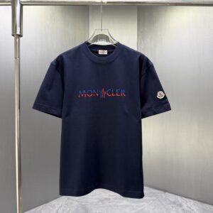 P75 MONCL* 蒙口* 2026春夏新款短袖T恤 定制纯棉字母logo 厚板 颜色：黑色 白色 深蓝 棕色 码数：S M L XL XXL