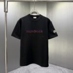 P75 MONCL* 蒙口* 2026春夏新款短袖T恤 定制纯棉字母logo 厚板 颜色：黑色 白色 深蓝 棕色 码数：S M L XL XXL