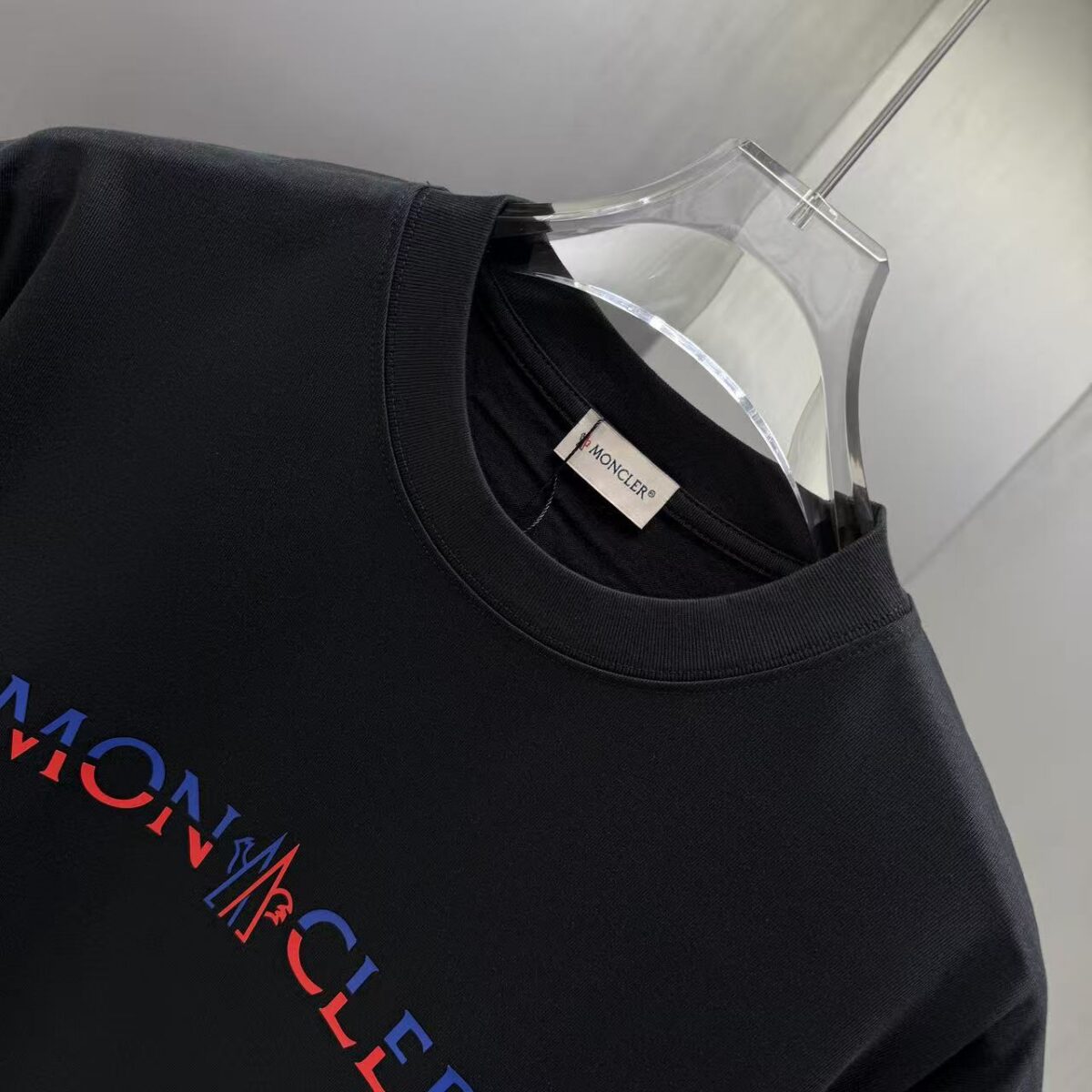 P75 MONCL* 蒙口* 2026春夏新款短袖T恤 定制纯棉字母logo 厚板 颜色：黑色 白色 深蓝 棕色 码数：S M L XL XXL
