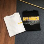 weigou_228908_9_a19b5aa2d4 P75 OFF-WHITE 2026新款字母logo印花短袖T恤 ⚠原版面料⚠高版本⚠高品质 网红明星同款 采用定织定染高克重原版面料,洗水完高达280g纯棉面料,螺纹增加到 不变形。, 工艺制作,宽松oversize版型。质感舒适度都是拉满的 上身简约百搭 手感非常舒服 超级百搭好看的一款短袖 三标齐全 男女同款正常版型 非市场普通版本 随意对比 品质绝对保证 颜色:黑色 白色 码数:XS ~ L XS:衣长70 胸围110 肩宽 袖长 S:衣长72 胸围114 肩宽60 袖长19 M :衣长74 胸围118 肩宽 袖长 L:衣长76 胸围122 肩宽63 袖