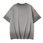 P75 OFF-WHITE纯棉280g洗水做旧双纱重磅渐变LOGO印花短袖T恤 做旧灰色 S M L XL
