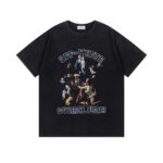 P75 off white 25新款油画人像洗水款短袖T恤 颜色：黑色 尺码：S M L XL