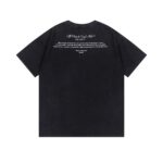 P75 off white 25新款油画人像洗水款短袖T恤 颜色：黑色 尺码：S M L XL