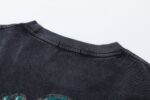 P75 off white 25新款油画老人像洗水款短袖T恤 颜色：黑色 尺码：S M L XL