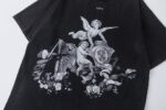 P75 off white新款宽松版短袖T恤 尺码：S M L XL 颜色：洗水黑色