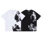 P75 off white新款宽松版短袖T恤 尺码：S M L XL 颜色：白色 洗水黑色