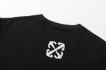 P75 off white新款宽松版短袖T恤 尺码：S M L XL 颜色：白色 洗水黑色