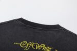 P75 off white新款宽松版短袖T恤 尺码：S M L XL 颜色：洗水黑色