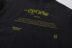 P75 off white新款宽松版短袖T恤 尺码：S M L XL 颜色：洗水黑色