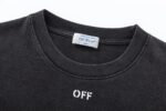 P75 off white 24n新款彩色人像油画洗水款短袖T恤 颜色：黑色 尺码：M L XL