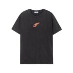 P75 off white 24n新款小恐龙洗水款短袖T恤 颜色：黑色 尺码：S M L XL