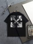 P75 OFF-WHITE 原版面料 官方同款 短袖T恤 定制 同缸染面料 手感非常舒服 春夏最新砖柜同步 时尚又个性 超级百搭好看 男女都非常合适 人手必备款 吊牌 领标 水洗麦 三标齐全 颜色: 黑白 尺码：XS~L